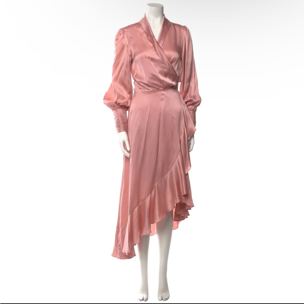 Zimmermann Silk Wrap Midi Dress
Color: Dusty Pink